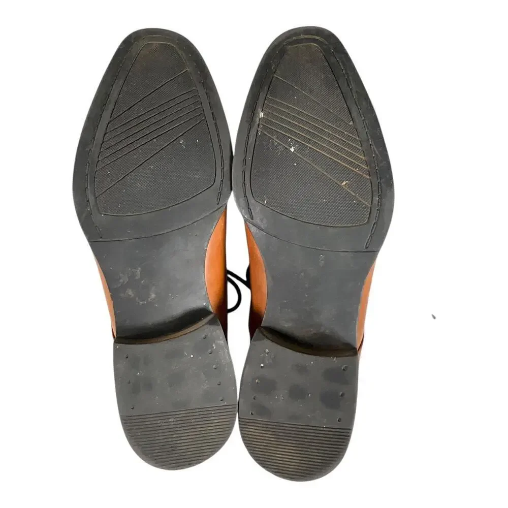 ALFANI Tan Sethtan Dress Shoes Mens Size 8 Work Wear Wedding Formal Used Once